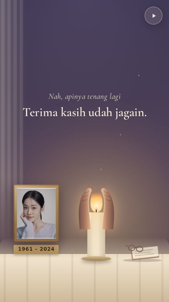 Tampilan template Lilin Kenangan