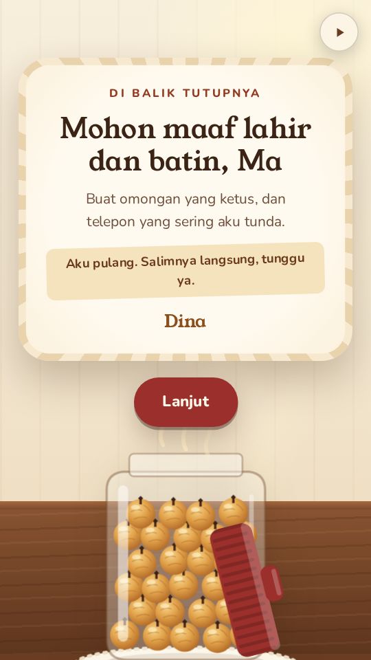 Tampilan template Toples Nastar