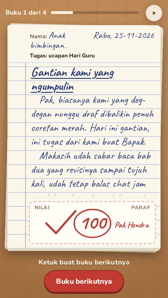 Contoh ucapan untuk guru